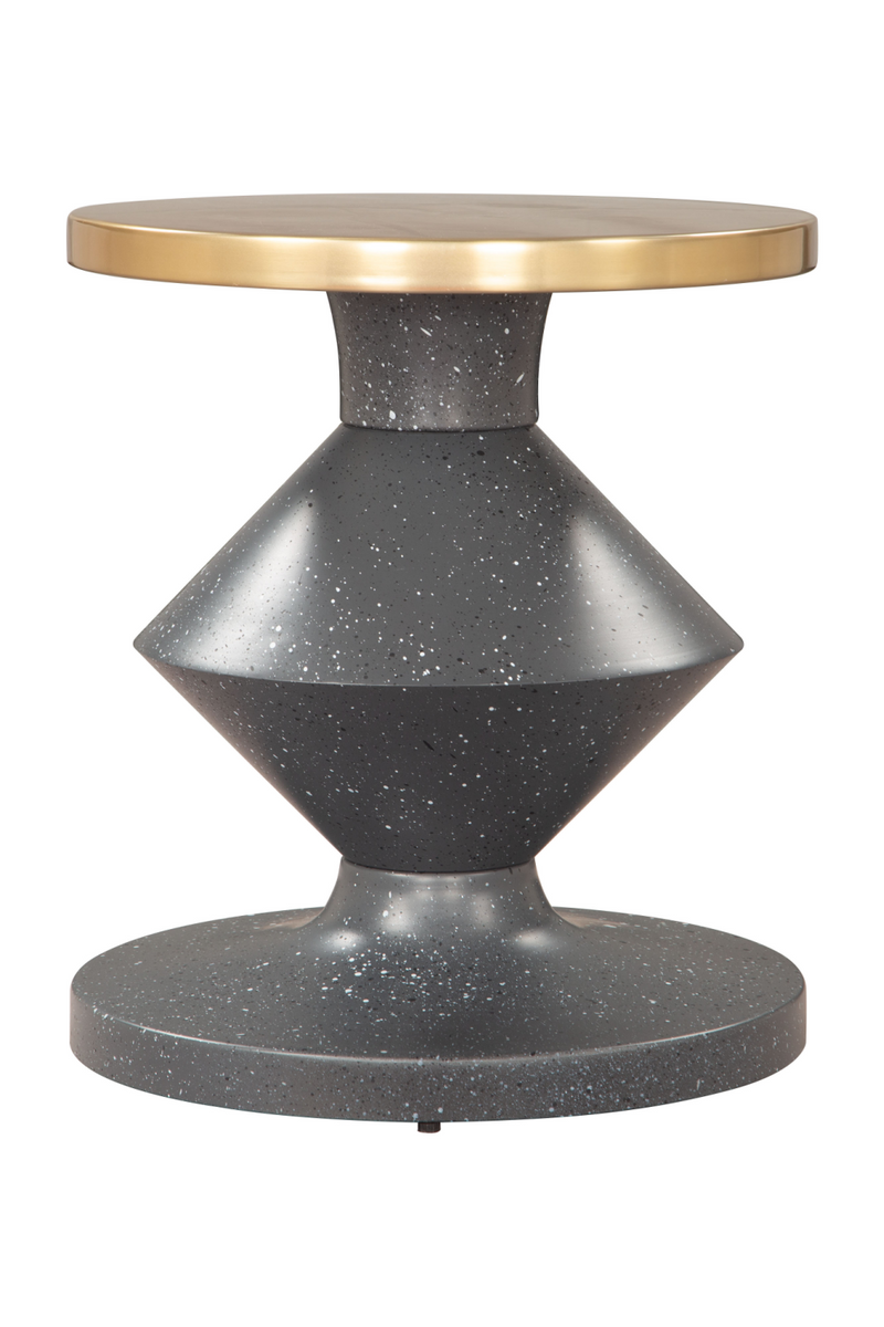 Black Geometrical Base Side Table | OROA Modern Litar | Oroatrade.com