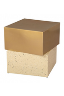 Gold Cube Side Table | OROA Modern Cinza | Oroatrade.com
