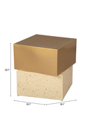Gold Cube Side Table | OROA Modern Cinza | Oroatrade.com
