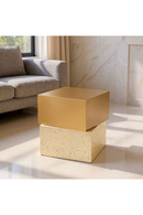 Gold Cube Side Table | OROA Modern Cinza | Oroatrade.com