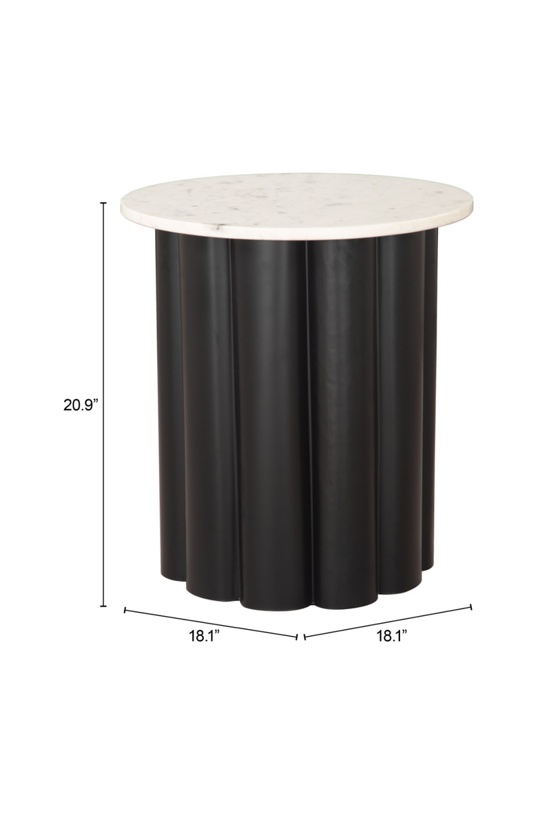 Round White Marble Side Table | OROA Modern Slika | Oroatrade.com