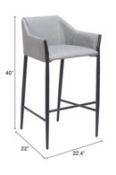 Poly Linen Bar Stool | OROA Modern Andover | Oroatrade.com