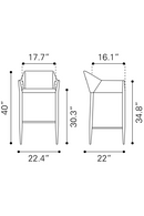 Poly Linen Bar Stool | OROA Modern Andover | Oroatrade.com