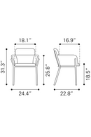 Vinyl Upholstered Dining Chairs (2) | OROA Modern Bremor | Oroatrade.com