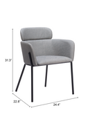 Vinyl Upholstered Dining Chairs (2) | OROA Modern Bremor | Oroatrade.com