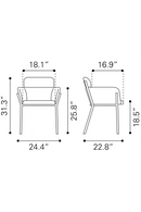 Vinyl Upholstered Dining Chairs (2) | OROA Modern Bremor | Oroatrade.com