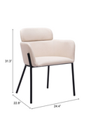 Vinyl Upholstered Dining Chairs (2) | OROA Modern Bremor | Oroatrade.com