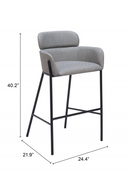 Vinyl Upholstered Bar Stool | OROA Modern Bremor | Oroatrade.com