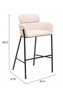 Vinyl Upholstered Bar Stool | OROA Modern Bremor | Oroatrade.com