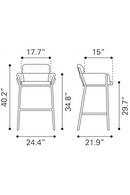 Vinyl Upholstered Bar Stool | OROA Modern Bremor | Oroatrade.com