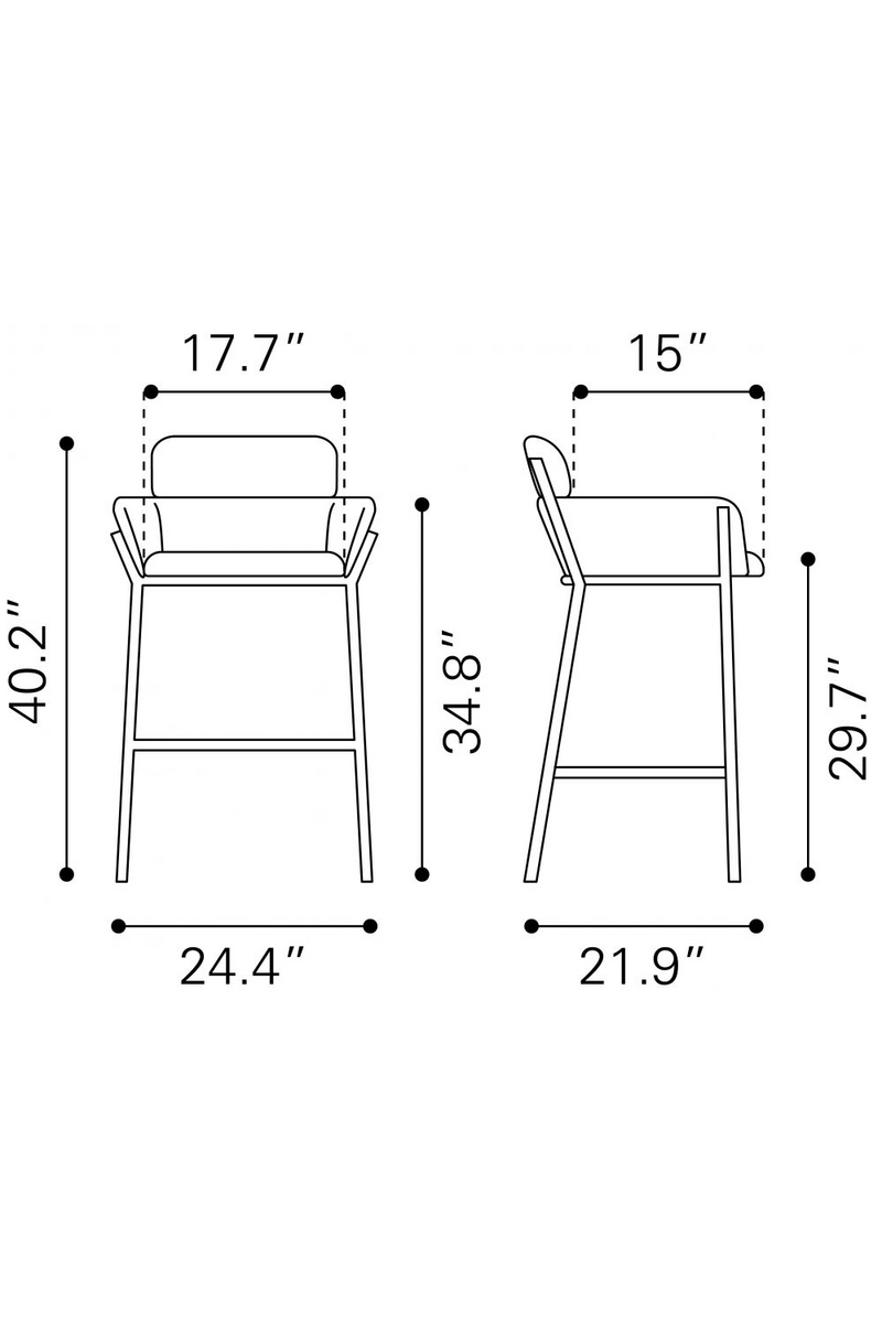 Vinyl Upholstered Bar Stool | OROA Modern Bremor | Oroatrade.com