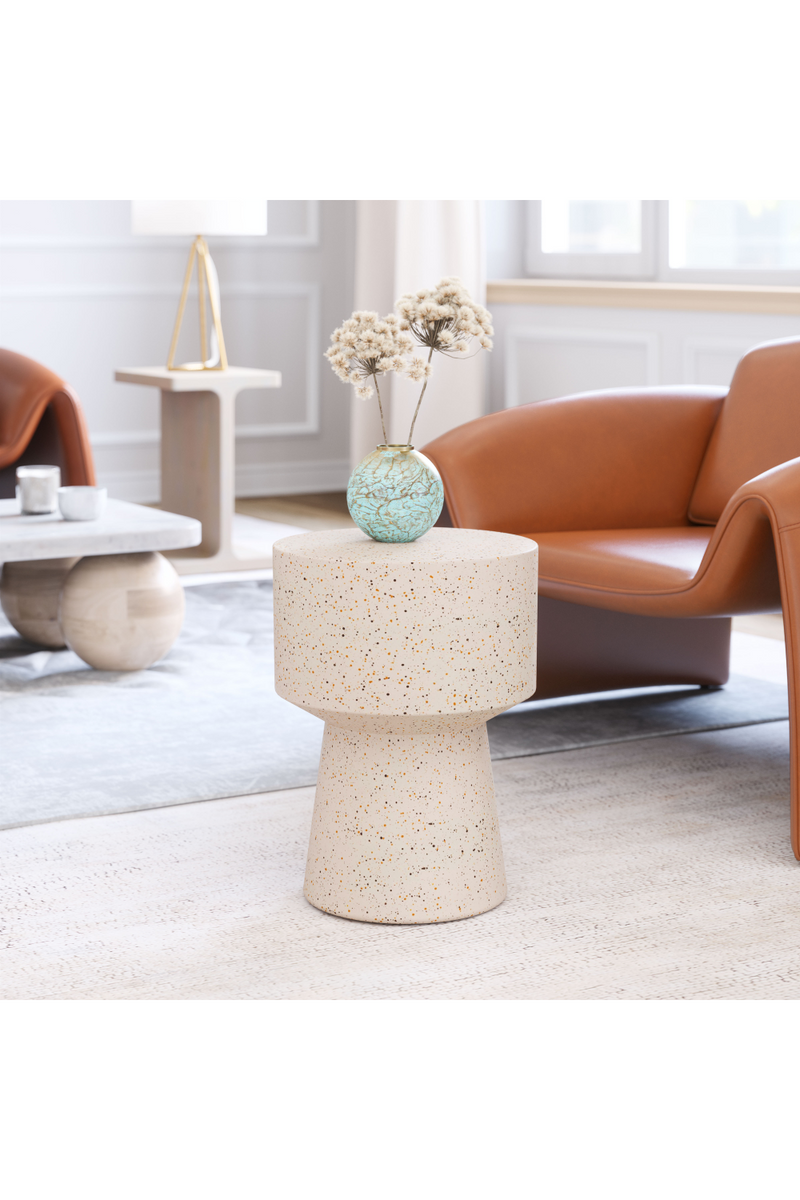 Beige Terrazzo-Look Side Table | OROA Modern Masko | Oroatrade.com