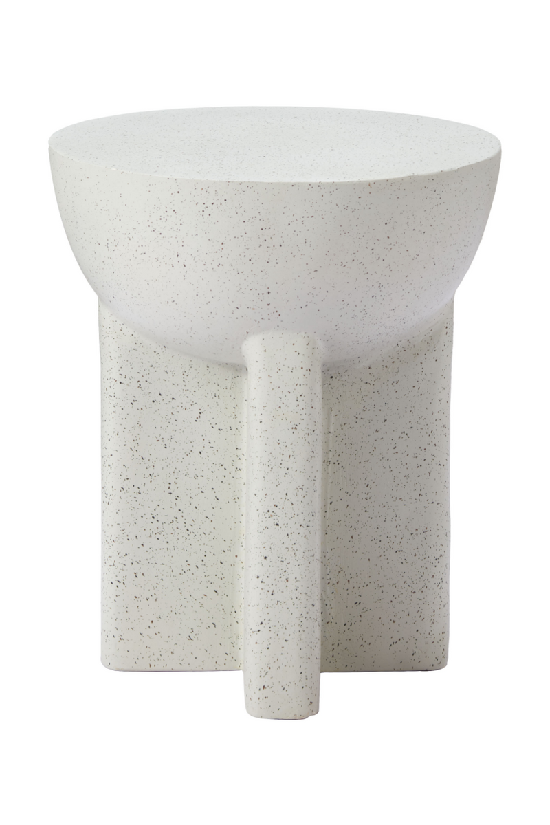 White Terrazzo-Look Side Table | OROA Modern Molli | Oroatrade.com