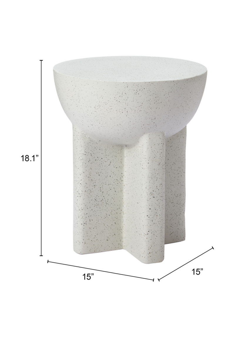 White Terrazzo-Look Side Table | OROA Modern Molli | Oroatrade.com