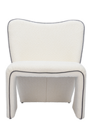 White Accent Chair with Piping | OROA Modern Novo | Oroatrade.com