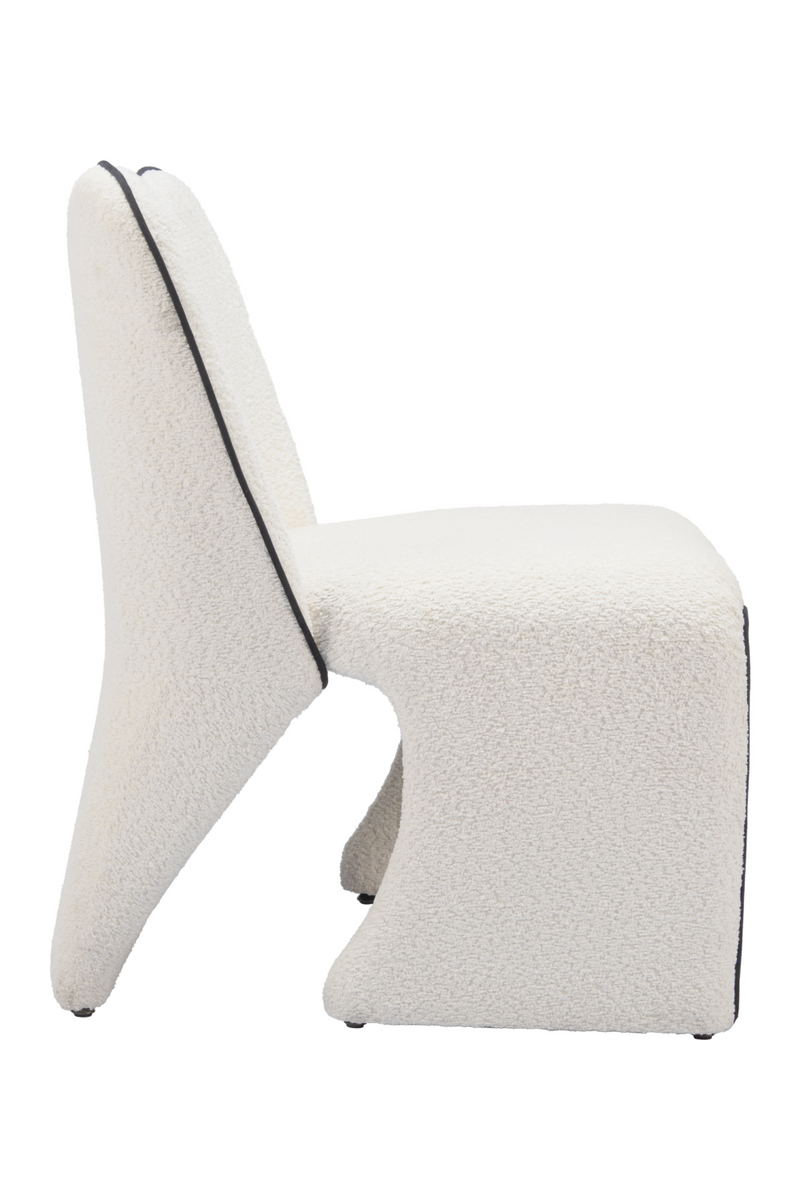 White Accent Chair with Piping | OROA Modern Novo | Oroatrade.com