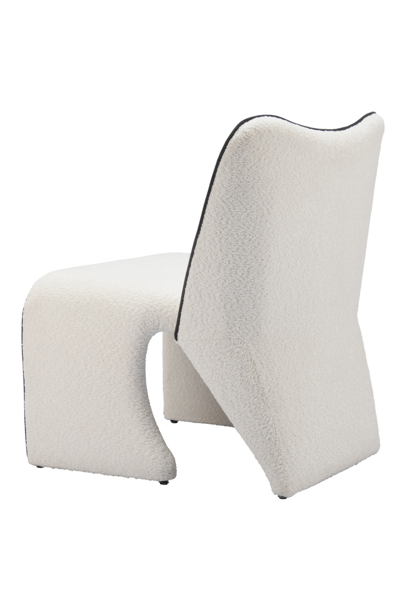 White Accent Chair with Piping | OROA Modern Novo | Oroatrade.com