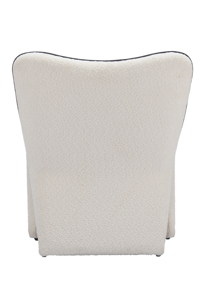 White Accent Chair with Piping | OROA Modern Novo | Oroatrade.com