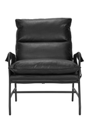 Black Leather Lounge Chair | OROA Modern Halaus | Oroatrade.com
