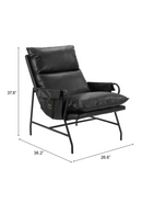 Black Leather Lounge Chair | OROA Modern Halaus | Oroatrade.com
