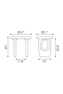 Black Acacia Wood Accent Table | OROA Modern Arasan | Oroatrade.com