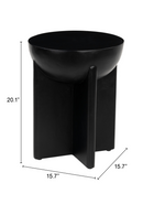 Black Solid Mango Side Table | OROA Modern Tume | Oroatrade.com
