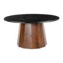 Black Marble Round Coffee Table | OROA Modern Aipe