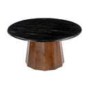 Black Marble Round Coffee Table | OROA Modern Aipe