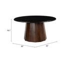 Black Marble Round Coffee Table | OROA Modern Aipe