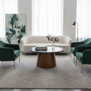 Black Marble Round Coffee Table | OROA Modern Aipe