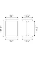 Solid Mango Wood Side Table | OROA Modern Bama | Oroatrade.com