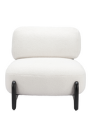 White Sherpa Fabric Accent Chair | OROA Modern Bombo | Oroatrade.com