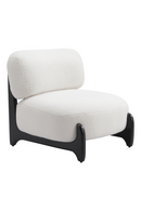 White Sherpa Fabric Accent Chair | OROA Modern Bombo | Oroatrade.com