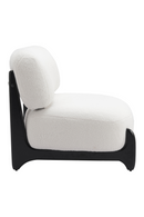 White Sherpa Fabric Accent Chair | OROA Modern Bombo | Oroatrade.com