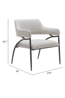 Gray Textured Fabric Accent Chair | OROA Modern Vesterboro | Oroatrade.com