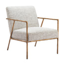 Steel-Framed Beige Lounge Chair | OROA Modern Norrebro | Oroatrade.com