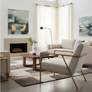 Steel-Framed Beige Lounge Chair | OROA Modern Norrebro | Oroatrade.com