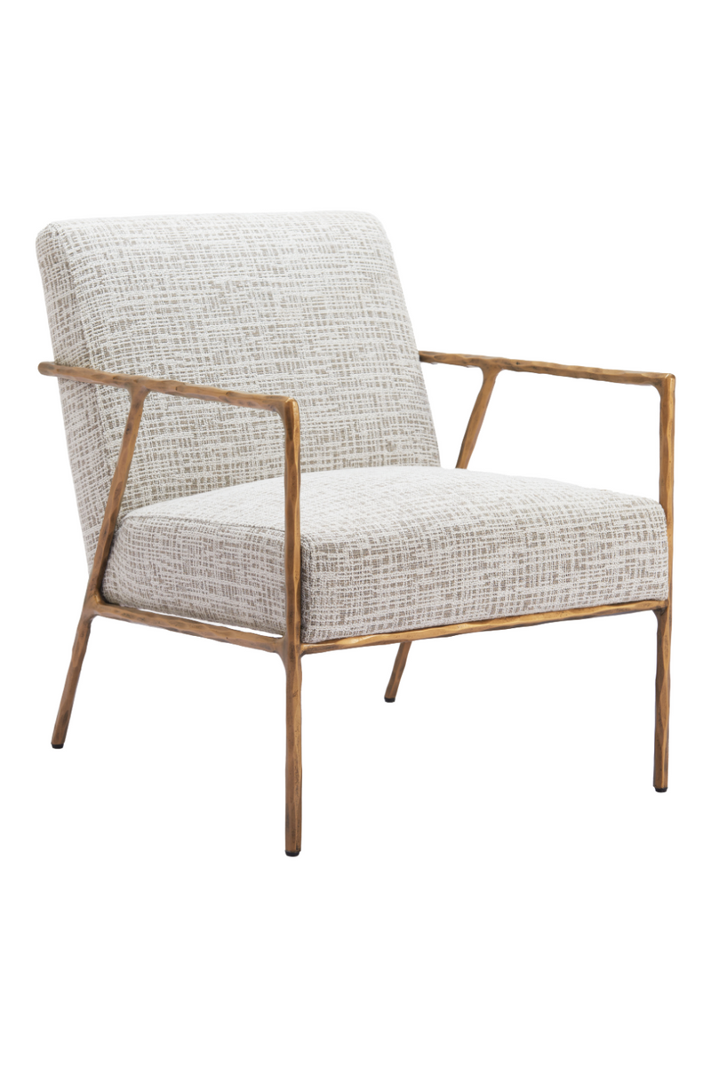 Steel-Framed Beige Lounge Chair | OROA Modern Norrebro | Oroatrade.com