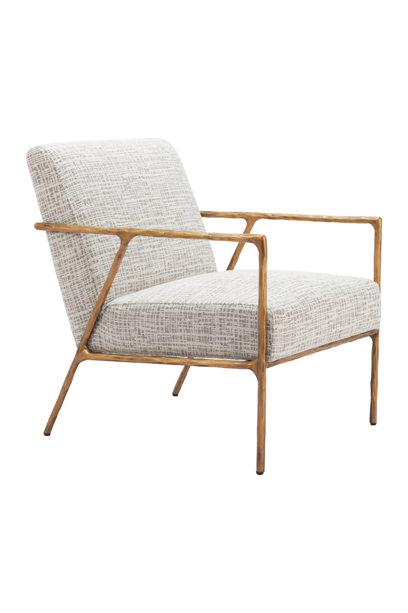 Steel-Framed Beige Lounge Chair | OROA Modern Norrebro | Oroatrade.com