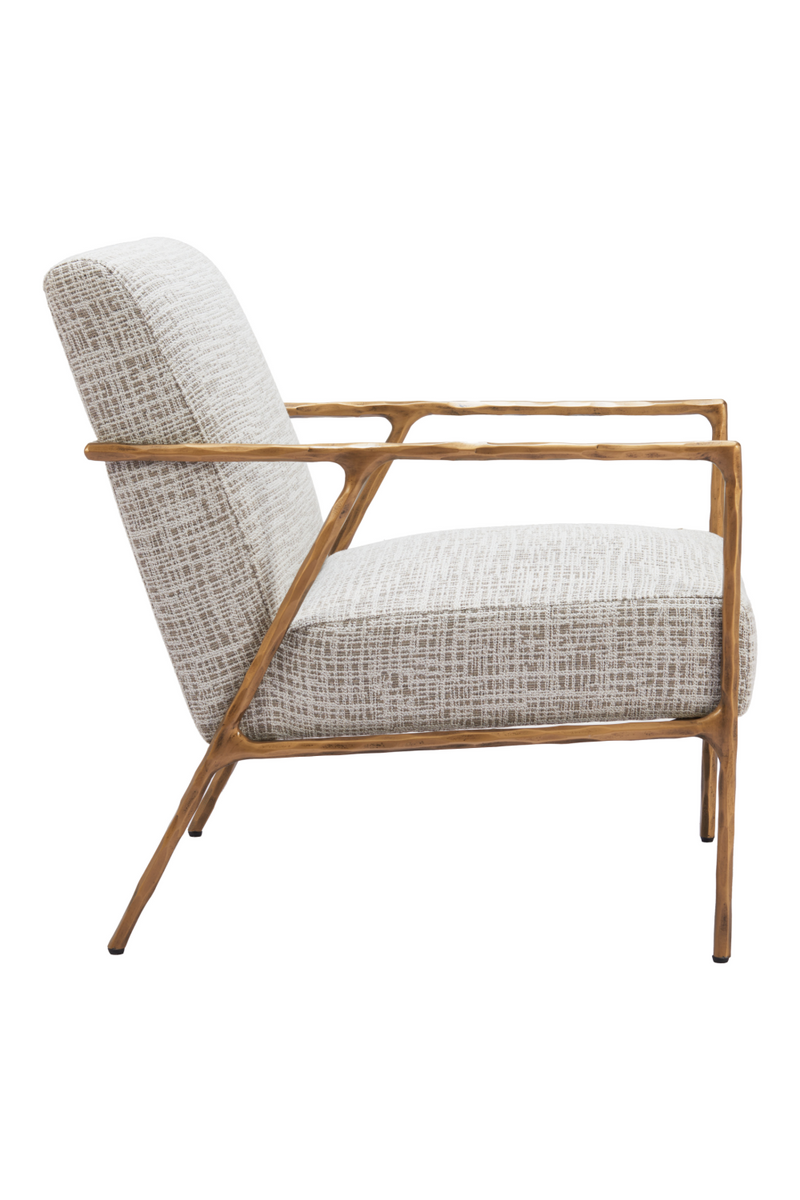 Steel-Framed Beige Lounge Chair | OROA Modern Norrebro | Oroatrade.com