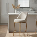 Beige Swivel Counter Stool | OROA Modern Nordhavn