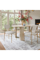 Gold Framed Cream Dining Chair | OROA Modern Sydhavnen | Oroatrade.com