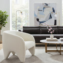 White Shearling Accent Chair | OROA Modern Lopta | Oroatrade.com