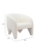 White Shearling Accent Chair | OROA Modern Lopta | Oroatrade.com