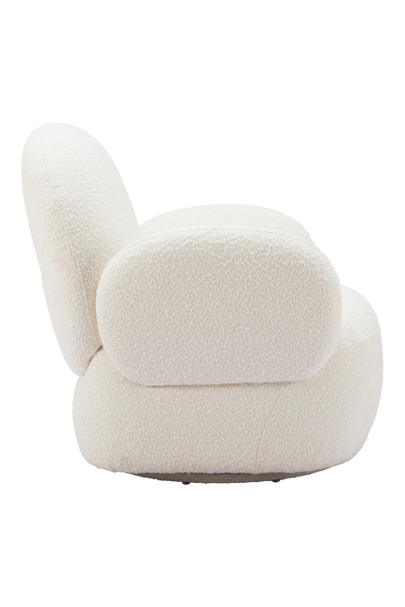 White Shearling Swivel Chair | OROA Modern Pilka | Oroatrade.com