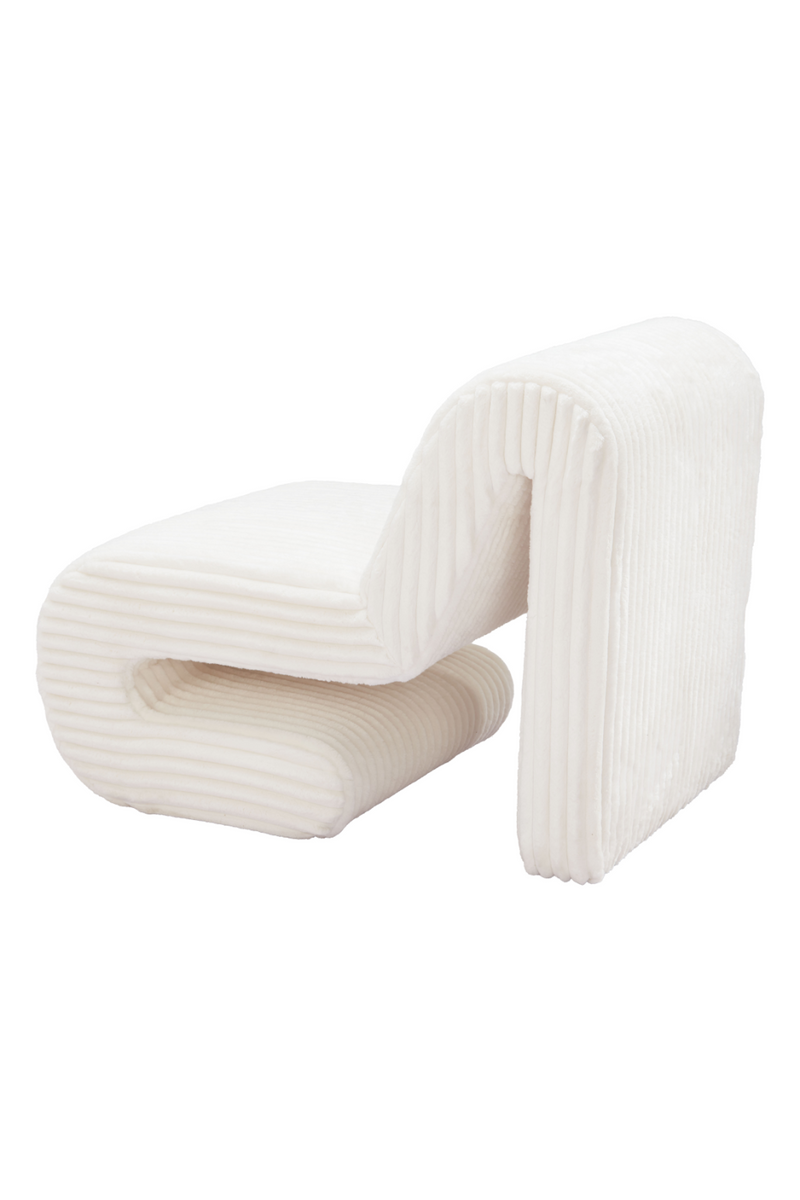 White Ribcord Accent Chair | OROA Modern Opam | Oroatrade.com