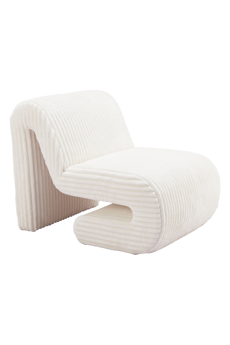 White Ribcord Accent Chair | OROA Modern Opam | Oroatrade.com