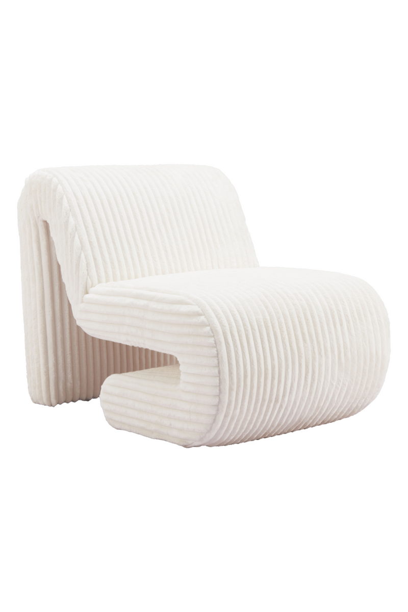 White Ribcord Accent Chair | OROA Modern Opam | Oroatrade.com