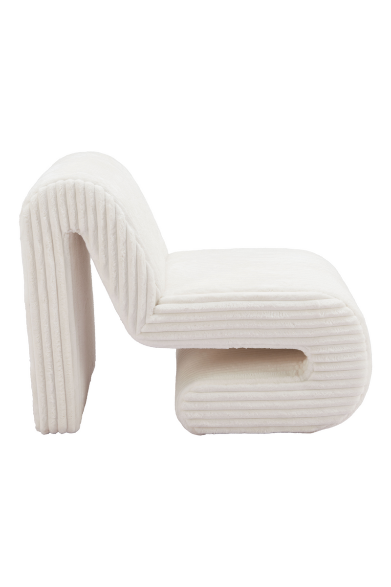 White Ribcord Accent Chair | OROA Modern Opam | Oroatrade.com