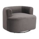 Gray Velvet Swivel Chair | OROA Modern Mugav | Oroatrade.com
